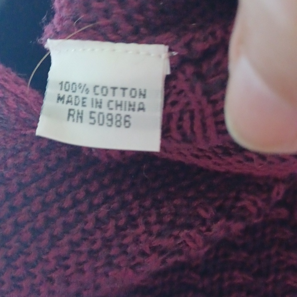 eight eight eight cotton dark red/burgundy sweater - Picture 6 of 7